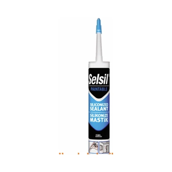 Selsil Silikonize Mastik 500 g Beyaz Renk ürün görseli 1