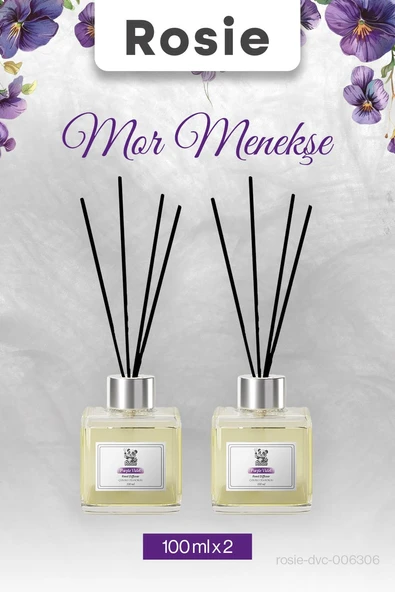 Rosie 2 adet Mor Menekşe Çubuklu Oda Kokusu 100 ml ürün görseli 1
