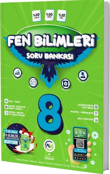 8. Sınıf Fen Bilimleri Soru Bankası Av Yayınları ürün görseli 1