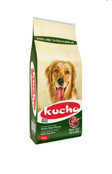 Kucho Kuzu Etli ve Pirinçli Açık Yetişkin Köpek Maması 1 KG ürün görseli 1