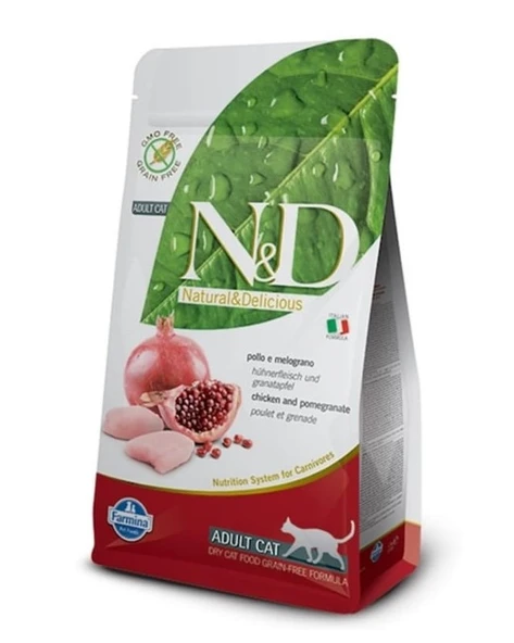 N&D Tahılsız Tavuklu Narlı Açık Yetişkin Kedi Maması 1 KG ürün görseli 1