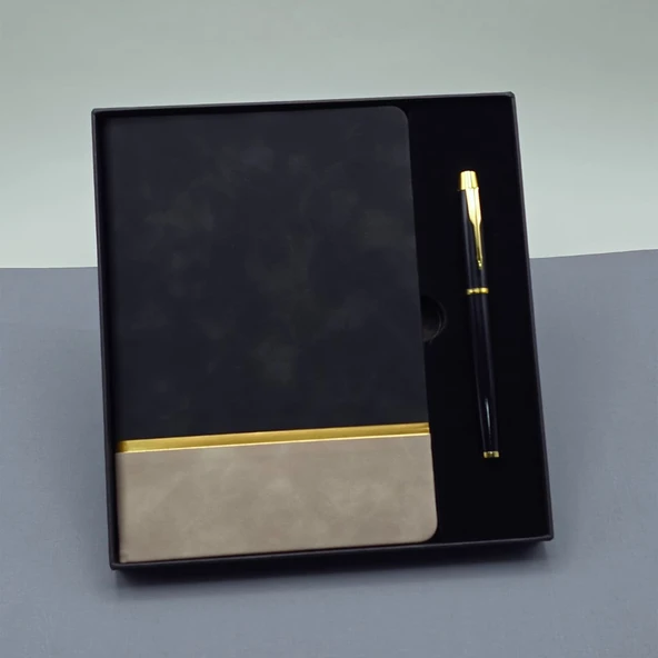 Defter Ve Kalem Kutulu Siyah Set ürün görseli 1