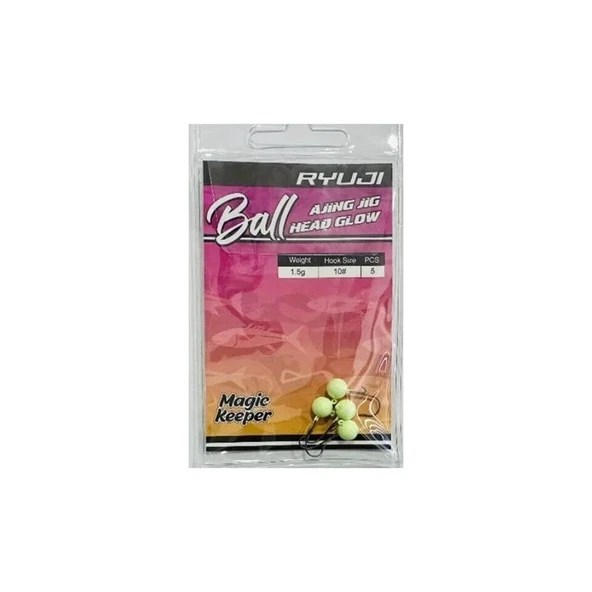 Ryuji Ball Ajing Glow Jighead 5 Adet 10 No ürün görseli 1