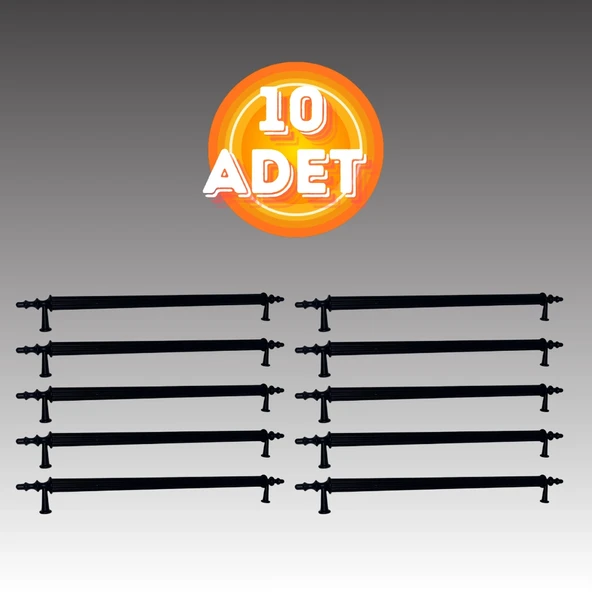 Klipso Mat Siyah 96 MM Metal Lüks Çekmece Dolap Mobilya Kulpları (10 ADET) ürün görseli 1
