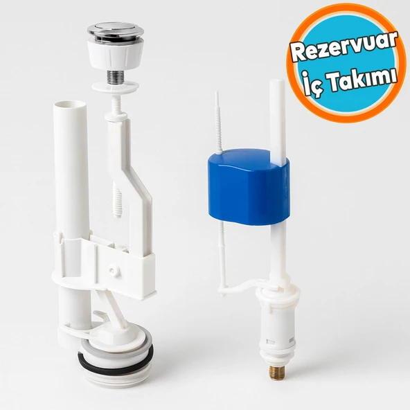 Çift Basmalı Rezervuar İç Takımı  İç Düzenek Otomatik Su Dolum Basma Alafranga Tuvalet Klozet Sifon ürün görseli 1