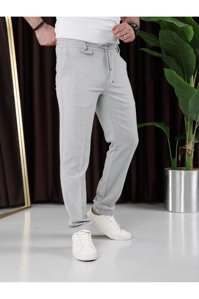 Ütü Gerektirmeyen Gofre Kumaş Jogger Pantolon ürün görseli 1