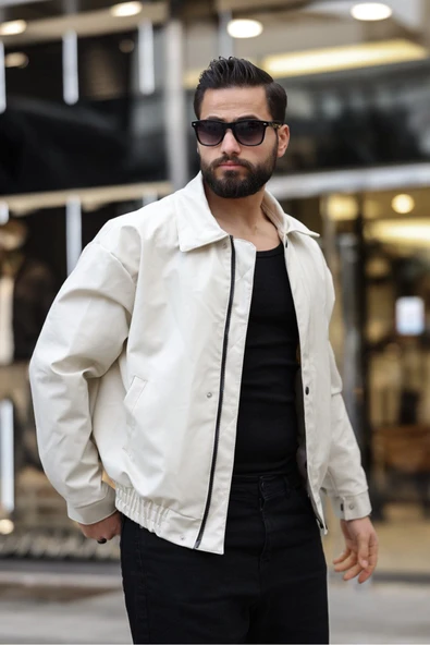 ERKEK SALAŞ OVERSİZE TREND DERİ CEKET - Resim 3