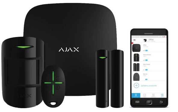 AJAX  StarterKit 4G, Kablosuz, Alarm Kiti, SIYAH ürün görseli 1