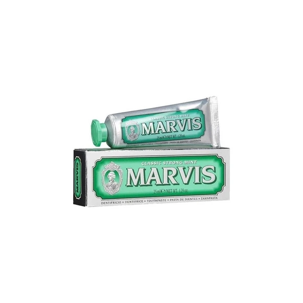 Marvis Classic Strong Mint Diş Macunu 25 ml Nane Aromalı Ağız Bakımı için Güçlü Formül ürün görseli 1