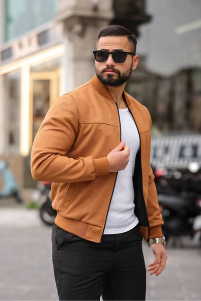 Unisex Süet Kolej Ceket - Günlük ve Spor Kombinlerin Vazgeçilmezi ürün görseli 1