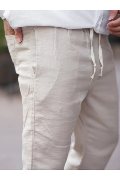 Müslin Kumaş Hafif Rahat Jogger - Resim 3