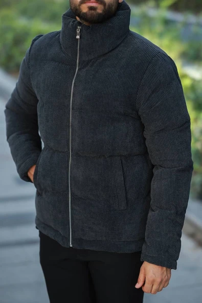 Şişme Kadife Basic Mont - Resim 5