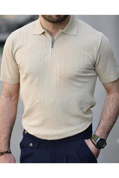 Fermuarlı Triko Tshirt - Resim 12