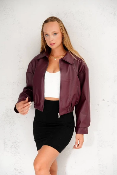 Oversize Basic Deri Ceket - Sokak Modasının Yeni İkonu - Resim 7