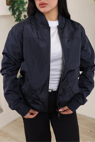 KADIN TAM KALIP  BOMBER CEKET - Resim 4