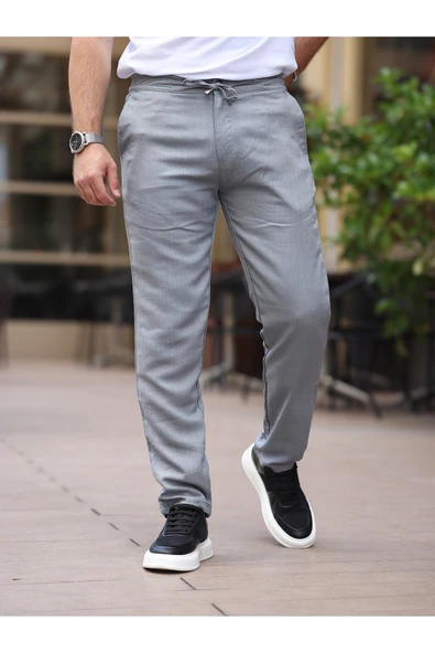 Keten Jogger Pantolon - Resim 5