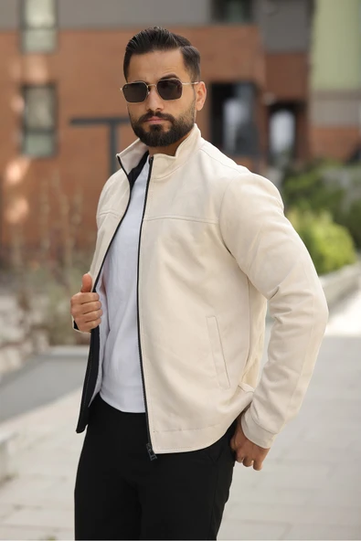 Basic Baharlık Süet Ceket - Sade ve Şık Stil - Resim 10