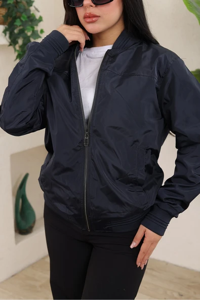 KADIN TAM KALIP  BOMBER CEKET - Resim 6