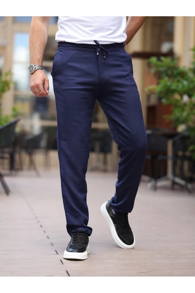 Keten Jogger Pantolon - Resim 8