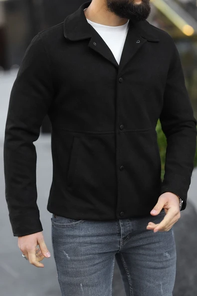 Erkek Slim Fit Deri Ceket - Resim 6