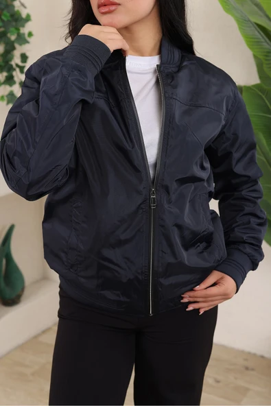 KADIN TAM KALIP  BOMBER CEKET - Resim 7