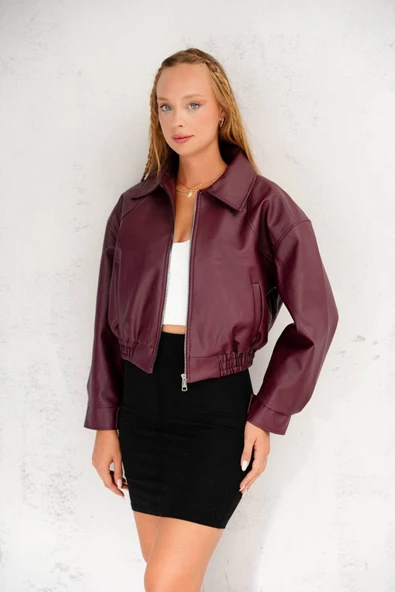 Oversize Basic Deri Ceket - Sokak Modasının Yeni İkonu - Resim 6