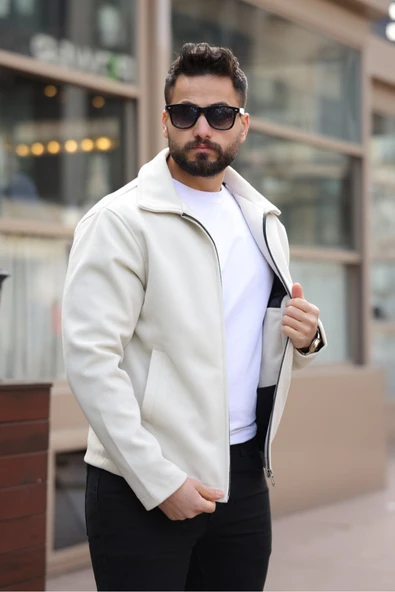 Şık ve Basic Slim Fit Kaşe Ceket ürün görseli 1