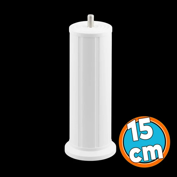 Mobilya Baza Tv Ünitesi Yükseltme Ayağı Robot Süpürge Uyumlu 1 Adet 15 cm Beyaz Plastik ürün görseli 1