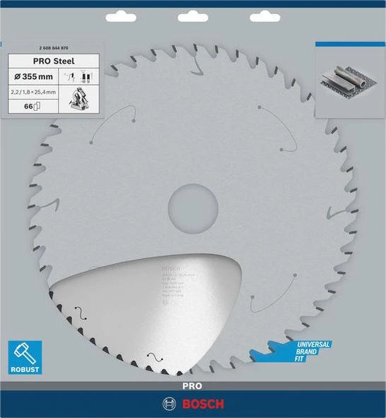 Daire Testere - PRO STEEL 355*25 mm 66 Diş ürün görseli 1