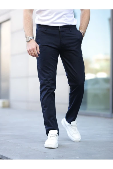 Slim Fit Chino Keten Pantolon ürün görseli 1