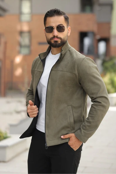 Basic Baharlık Süet Ceket - Sade ve Şık Stil - Resim 6
