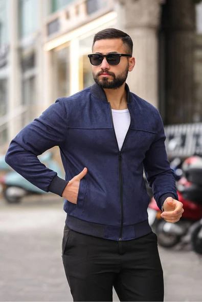 Erkek Süet Kolej Ceket - Resim 5