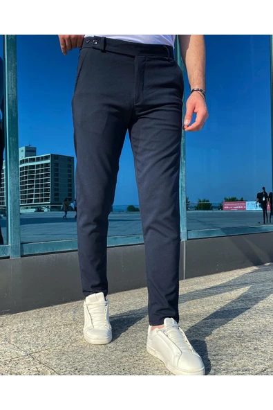 Slim Fit Dar Kesim İtalyan Model Kumaş Pantolon ürün görseli 1
