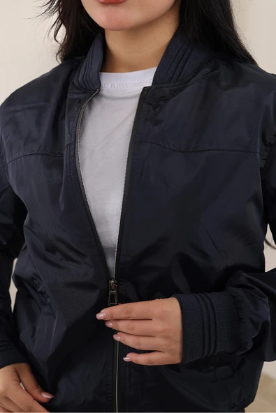 KADIN TAM KALIP  BOMBER CEKET - Resim 8