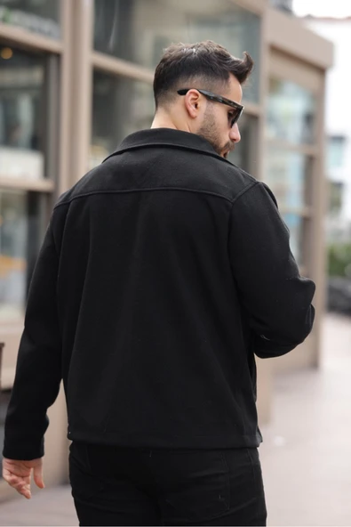 Şık ve Basic Slim Fit Kaşe Ceket - Resim 12
