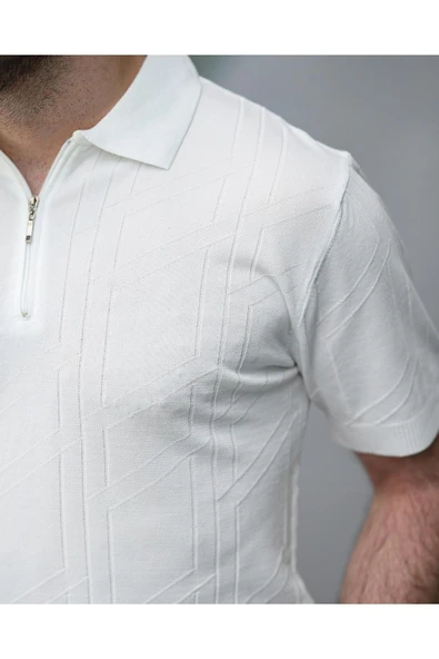 Fermuarlı Triko Tshirt - Resim 4