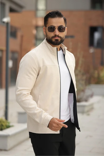 Basic Baharlık Süet Ceket - Sade ve Şık Stil - Resim 9