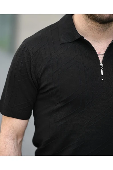 Fermuarlı Triko Tshirt - Resim 10
