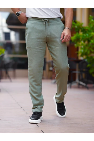 Keten Jogger Pantolon - Resim 3