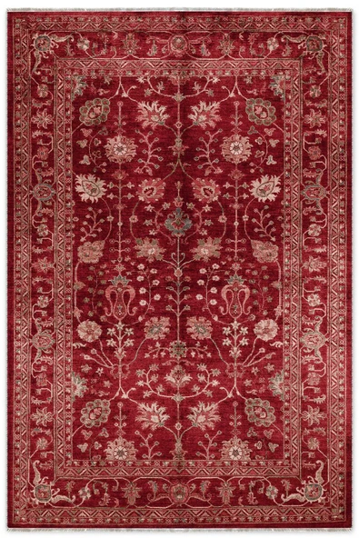 Pastel Home Tasarım Bordo Kırmızı Türkmen Klasik Şönil Halı Kilim Yolluk Kaymaz Yıkanabilir Salon Mutfak Koridor ürün görseli 1