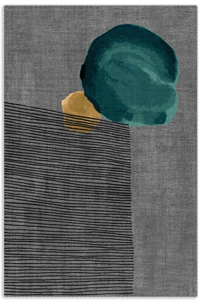 Pastel Home Gri Yeşil Modern Şönil Halı Kilim Yolluk Kaymaz Yıkanabilir Yatak Oturma Odası Mutfak Koridor ürün görseli 1