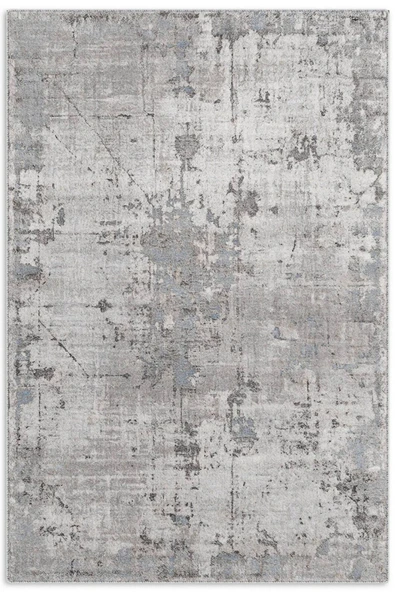 Pastel Home Tasarım Çift Taraflı Yıkanabilir Şönil Halı Kilim Yolluk Abstract Mavi Gri ürün görseli 1