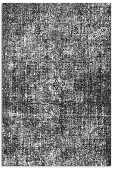 Pastel Home Siyah Antrasit Gri Vintage Şönil Halı Kilim Yolluk Yıkanabilir Kaymaz Kendinden Saçaklı ürün görseli 1