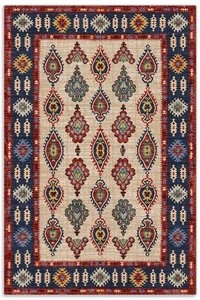 Pastel Home Renkli Anadolu Kilim Şönil Halı Yolluk Kaymaz Yıkanabilir Mutfak Kordior Salon Oturma Odası ürün görseli 1