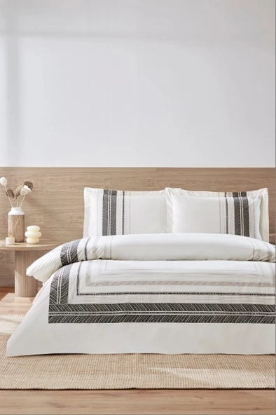 Özdilek Blend Krem Tek Kişilik %100 Pamuk Nevresim Takımı ürün görseli 1