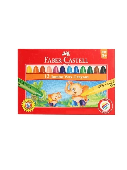 Faber Castell Süper Yıkanabilir Mum Boya 12 Renk ürün görseli 1