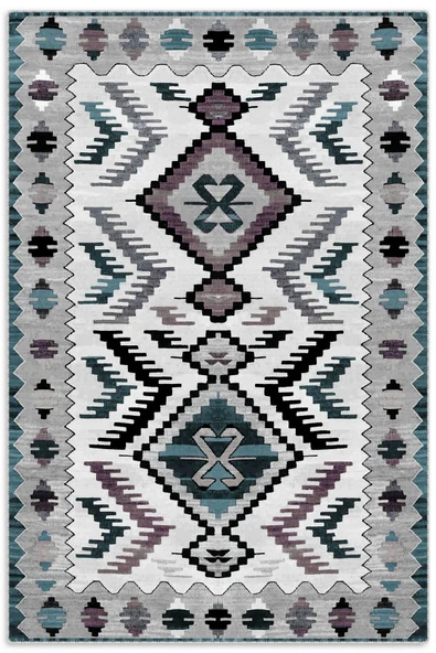 Pastel Home Petrol Yeşili Klasik Anadolu Kilim Şönil Halı Kilim Yolluk Kaymaz Yıkanabilir Mutfak Kordior Salon ürün görseli 1