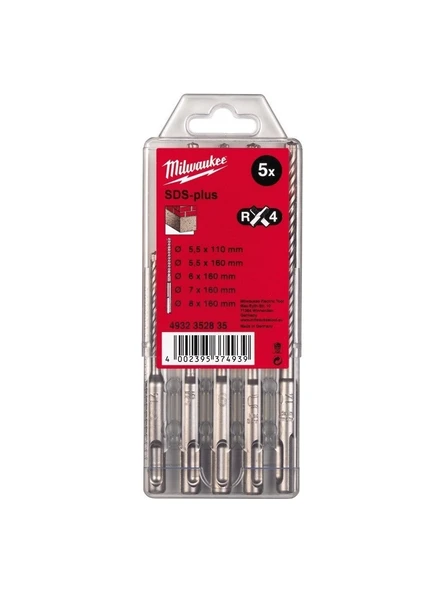 Milwaukee SDS-Plus MX4 Elmas Matkap Ucu Seti (5 Parça)- 4932352833 ürün görseli 1