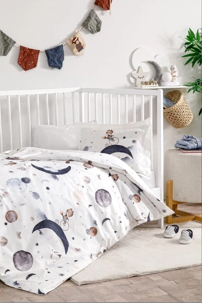 Özdilek Cute Space %100 Pamuk Bebek Nevresim Takımı ürün görseli 1