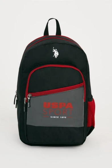U.S. Polo Assn. Sırt Çantası Siyah Bordo 22020 ürün görseli 1